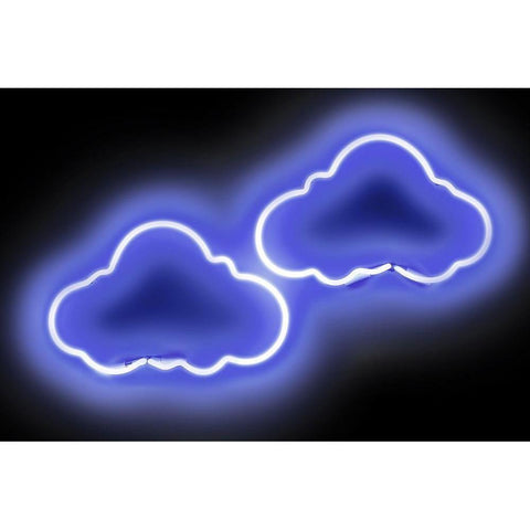 Neon Clouds BB White Modern Wood Framed Art Print by Carr, Hailey