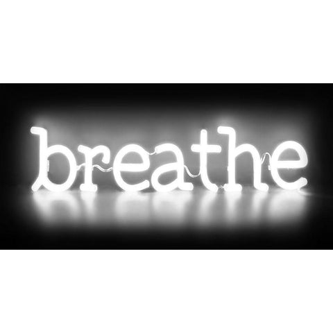 Neon Breathe WB White Modern Wood Framed Art Print by Carr, Hailey