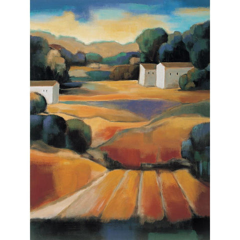 Montecito II Black Modern Wood Framed Art Print with Double Matting by Clarke, Janine