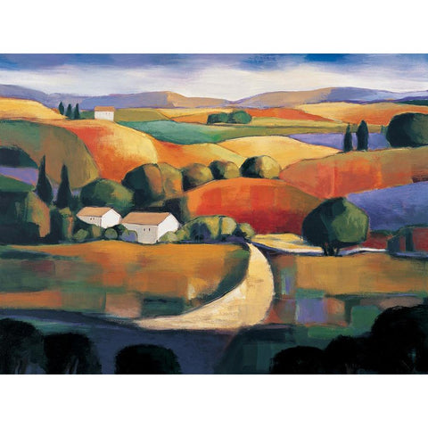 Paso Robles II Black Modern Wood Framed Art Print with Double Matting by Clarke, Janine