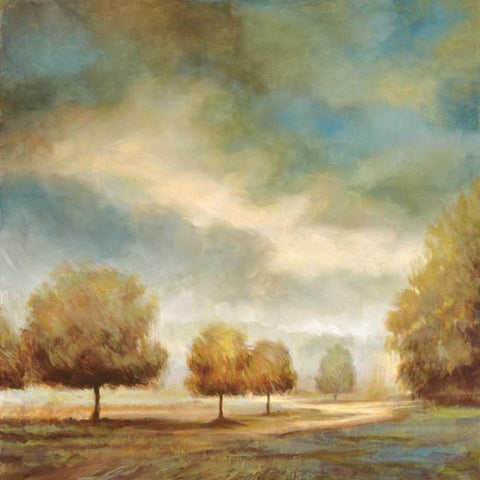 Light and Shadows I Black Ornate Wood Framed Art Print with Double Matting by Leonard, Jeffrey