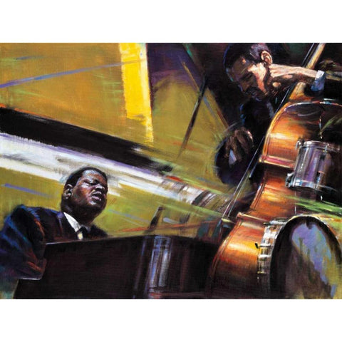 Trio White Modern Wood Framed Art Print by Kam, Jin G.