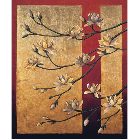 Magnolia Screen White Modern Wood Framed Art Print by Deveraux, Jill