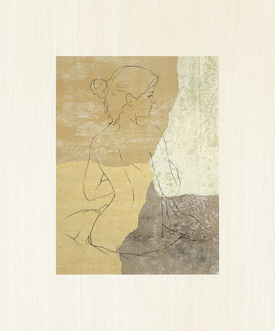 The Female Figure I White Modern Wood Framed Art Print with Double Matting by Robbins, Jason