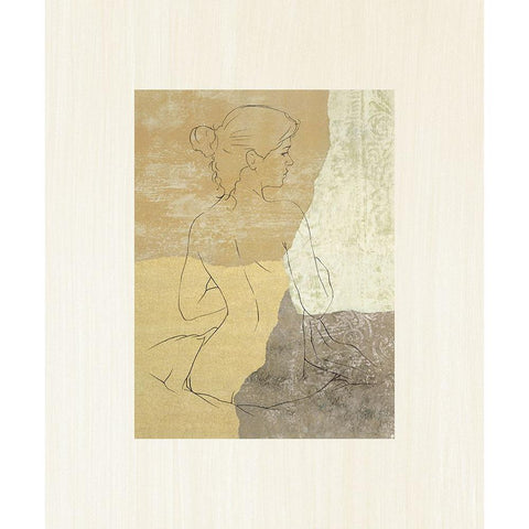 The Female Figure I Black Modern Wood Framed Art Print with Double Matting by Robbins, Jason