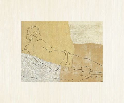 The Female Figure III White Modern Wood Framed Art Print with Double Matting by Robbins, Jason