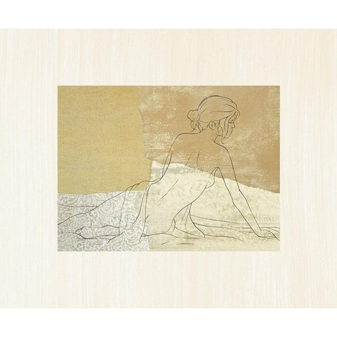 The Female Figure IV Gold Ornate Wood Framed Art Print with Double Matting by Robbins, Jason