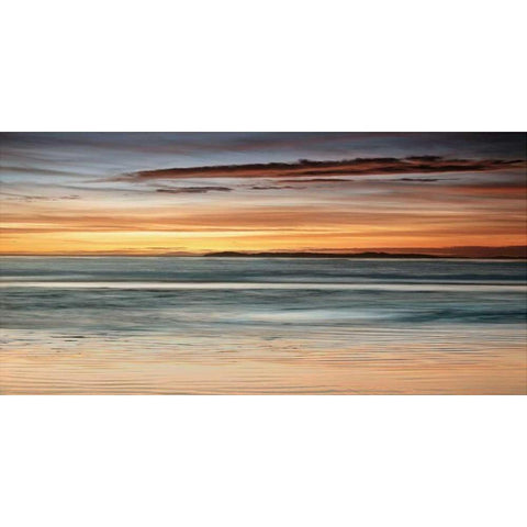 Sea and Sky Gold Ornate Wood Framed Art Print with Double Matting by Seba, John