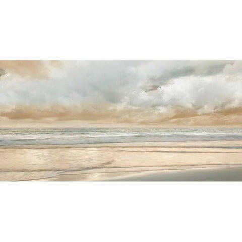 Ocean Tide White Modern Wood Framed Art Print by Seba, John