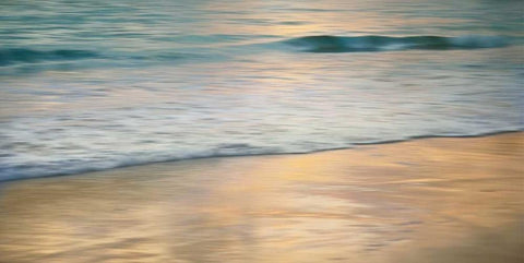 Shoreline Sunset Black Ornate Wood Framed Art Print with Double Matting by Seba, John