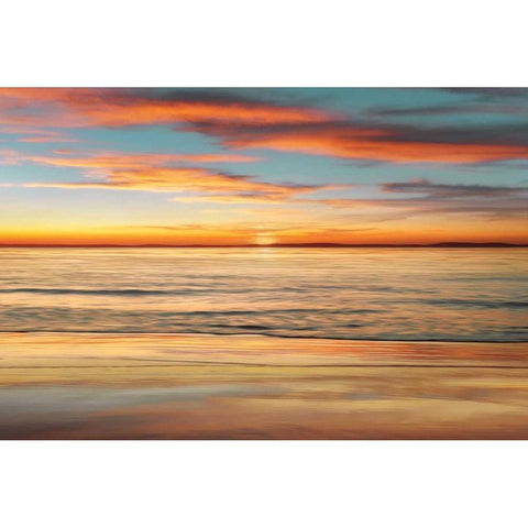 Surf and Sand Black Modern Wood Framed Art Print by Seba, John