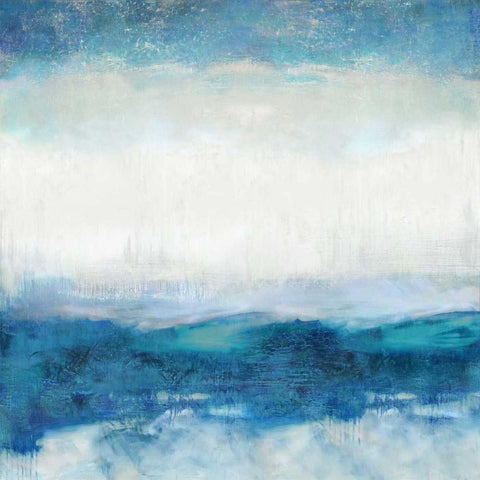 Aqua Motion Black Modern Wood Framed Art Print by Blake, Jaden