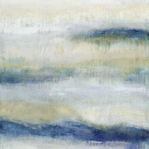 Indigo Motion I White Modern Wood Framed Art Print by Blake, Jaden