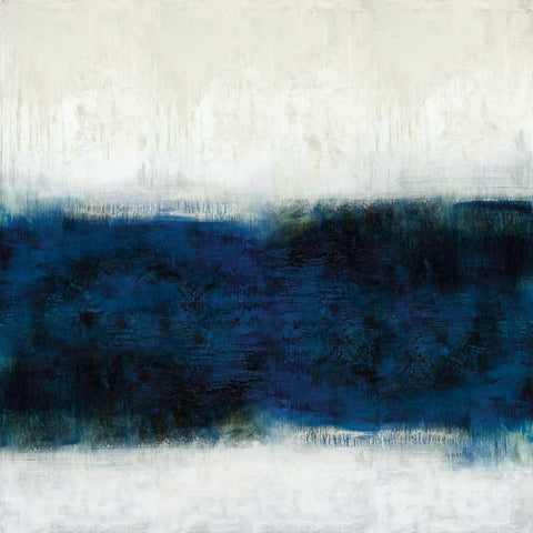 Linear Midnight White Modern Wood Framed Art Print by Blake, Jaden