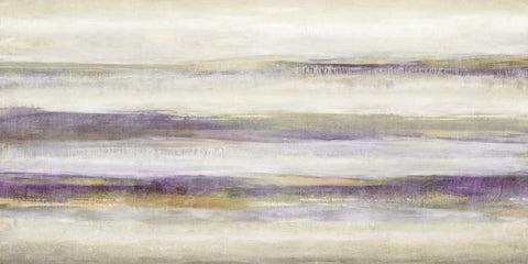 Linear Motion Amethyst White Modern Wood Framed Art Print with Double Matting by Blake, Jaden