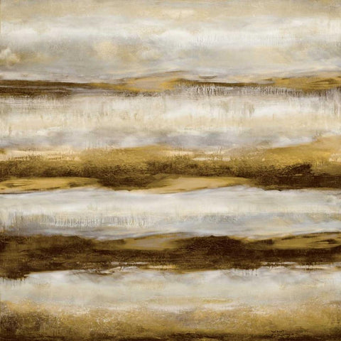 Linear Motion in Golden Black Ornate Wood Framed Art Print with Double Matting by Blake, Jaden