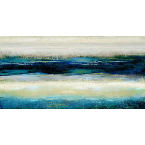 Reflections in Blue Black Modern Wood Framed Art Print by Blake, Jaden