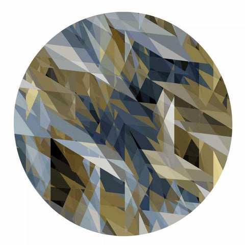 Facets in the Round II White Modern Wood Framed Art Print with Double Matting by Tatum, Jan