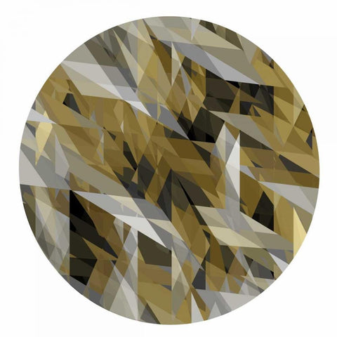 Facets in the Round III White Modern Wood Framed Art Print by Tatum, Jan