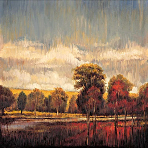 Quiet River I White Modern Wood Framed Art Print by Bryant, James