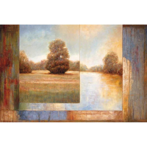 Secluded Pond II White Modern Wood Framed Art Print by Bryant, James