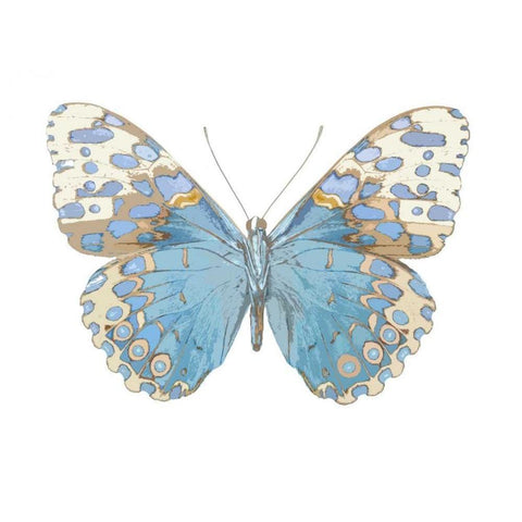 Buterfly with Indigo Gold Ornate Wood Framed Art Print with Double Matting by Bosco, Julia