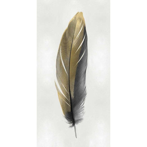 Gold Feather on Silver II Gold Ornate Wood Framed Art Print with Double Matting by Bosco, Julia