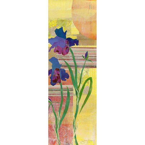 Iris I Gold Ornate Wood Framed Art Print with Double Matting by McGee, Jenny