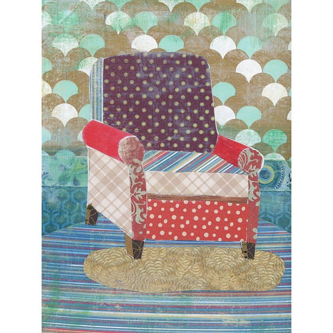 Artist Chair Gold Ornate Wood Framed Art Print with Double Matting by McGee, Jenny