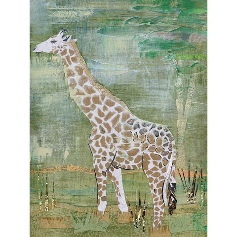 Majestic Giraffe Gold Ornate Wood Framed Art Print with Double Matting by McGee, Jenny