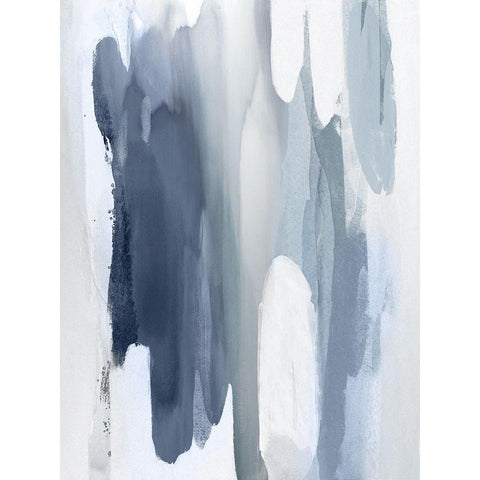 Converge Blue II Black Modern Wood Framed Art Print by Hanson, Jackie