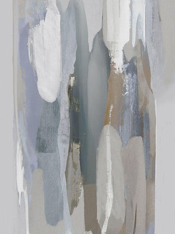 Converge Gray I White Modern Wood Framed Art Print with Double Matting by Hanson, Jackie