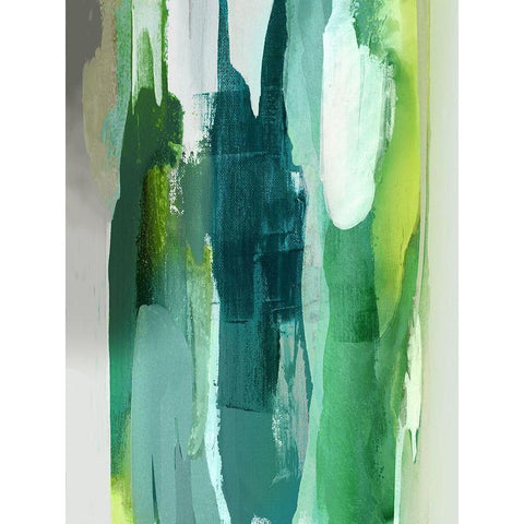 Converge Green I White Modern Wood Framed Art Print by Hanson, Jackie