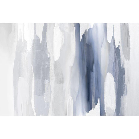 Echoes in Blue Black Modern Wood Framed Art Print by Hanson, Jackie