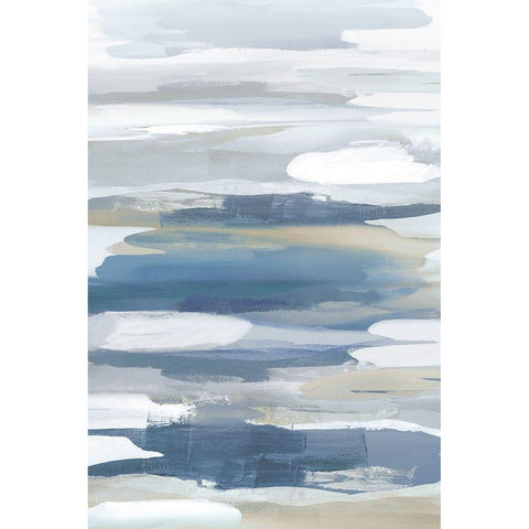 Intuition Blue White Modern Wood Framed Art Print by Hanson, Jackie
