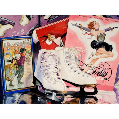 Ice Follies Gold Ornate Wood Framed Art Print with Double Matting by Koenig, Judy