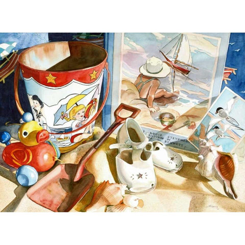 Lazy Daze White Modern Wood Framed Art Print by Koenig, Judy