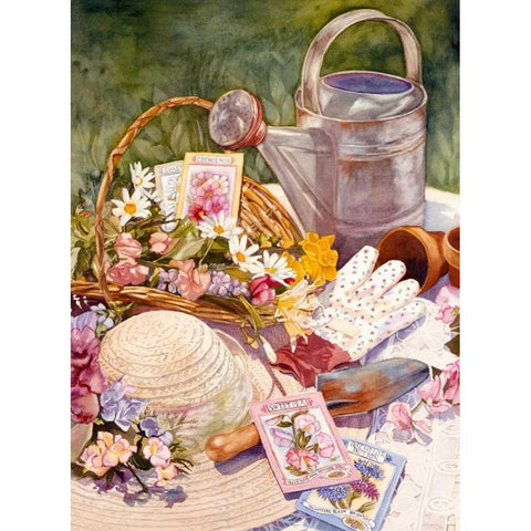 Spring Garden Gold Ornate Wood Framed Art Print with Double Matting by Koenig, Judy