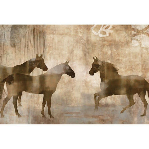 Horse Sense Gold Ornate Wood Framed Art Print with Double Matting by Mann, Jason