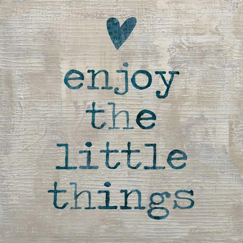 Enjoy the little things White Modern Wood Framed Art Print with Double Matting by MacDowell, Jamie