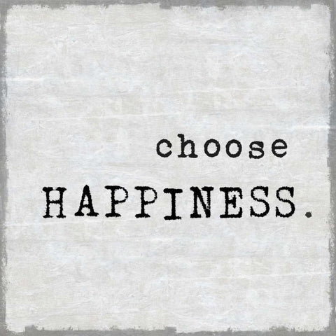 Choose Happiness Black Modern Wood Framed Art Print with Double Matting by MacDowell, Jamie