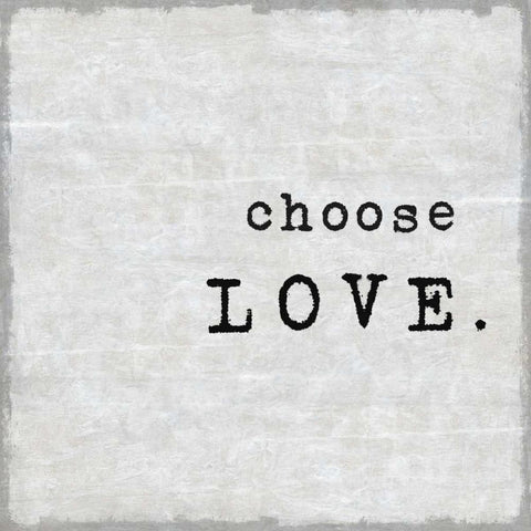 Choose Love Black Ornate Wood Framed Art Print with Double Matting by MacDowell, Jamie