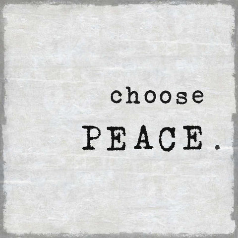 Choose Peace White Modern Wood Framed Art Print with Double Matting by MacDowell, Jamie