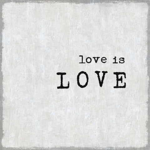 Love Is Love White Modern Wood Framed Art Print by MacDowell, Jamie