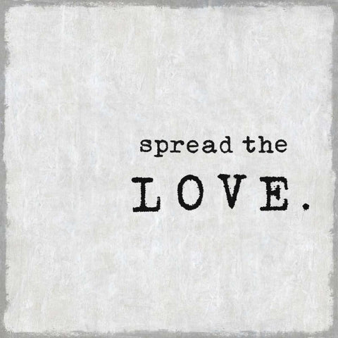 Spread The Love White Modern Wood Framed Art Print by MacDowell, Jamie