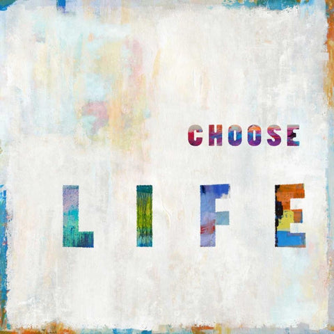 Choose Life In Color Black Modern Wood Framed Art Print by MacDowell, Jamie