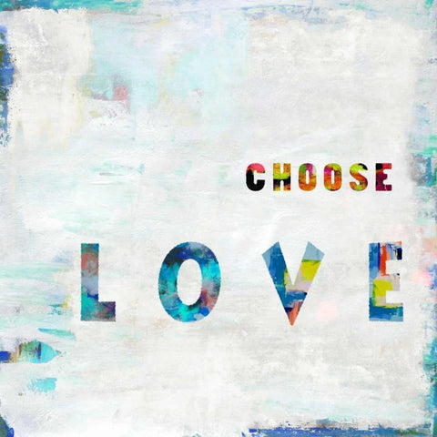 Choose Love In Color Gold Ornate Wood Framed Art Print with Double Matting by MacDowell, Jamie