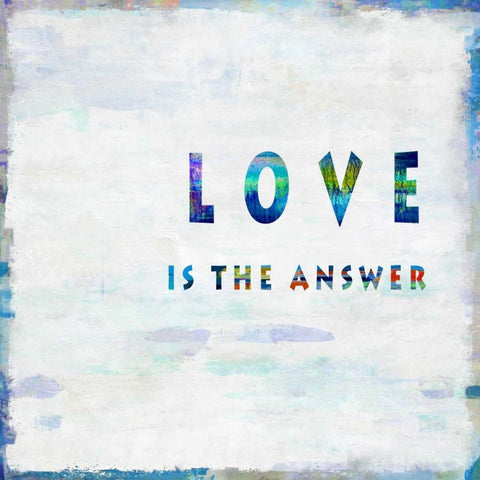Love Is The Answer In Color White Modern Wood Framed Art Print with Double Matting by MacDowell, Jamie