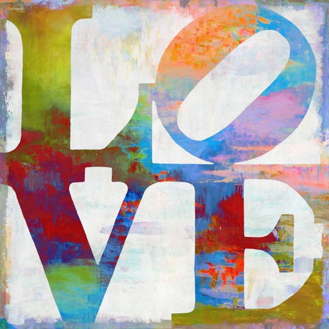 Love In Color Black Modern Wood Framed Art Print with Double Matting by MacDowell, Jamie