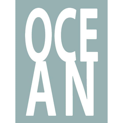 Ocean Aqua White Modern Wood Framed Art Print by MacDowell, Jamie